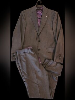 Ted Baker London Suit Mens 38S Gray Jay CT Endurance Italian Wool 2pc 31x28 Pant